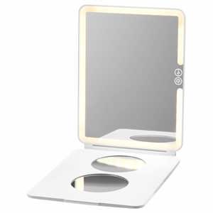 LuMee 10" Portable LED Makeup Mirror, White