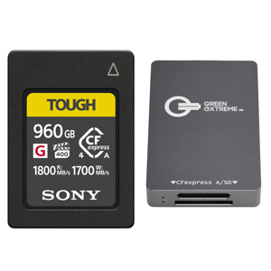 Sony TOUGH 80GB CFexpress Type-A Memory Card, 2-Pack with SD Card