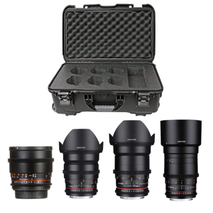 Samyang 24, 35, 50, 85mm T1.5 Cine DS Lens Kit for Canon EF