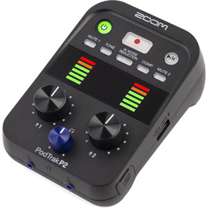 Zoom PodTrak P2 Dual USB Mic Recorder for Podcasters ZP2