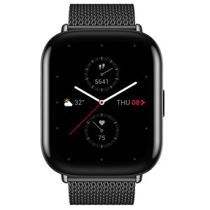 【5％OFF】 Zepp Black Metallic Smartwatch, Stylish Square E 42mm ギター