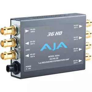 AJA 3GDA 1x6 3G-SDI Reclocking Distribution Amplifier 3GDA-R0
