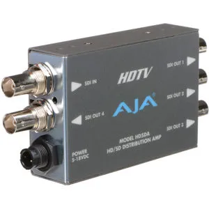AJA 1x4 High Definition Video Distribution Amplifier HD5DA-R0