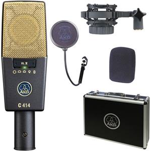 AKG C414 XL II Large Diaphragm Condenser Vocal Microphone, 5 Selectable  Polar Patterns, Transformerless Design