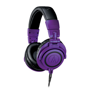 purple headphones