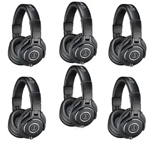 Audio-Technica 6 Pack ATH-M40x Professional Monitor Headphones
