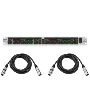 Behringer Composer Pro-XL MDX2600 2-Ch Compressor w/2x 10' XLR Mic