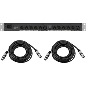 Behringer DS2800 Pro 2-In/8-Out Distribution Splitter,with 2x XLR