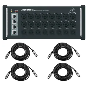 Behringer SD16 I/O Stage Box w/16x MIDAS Preamps, with 4x XLR M to