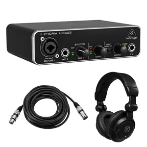 Behringer UMC 22 Audiophile 2x2 USB Audio Interface, with