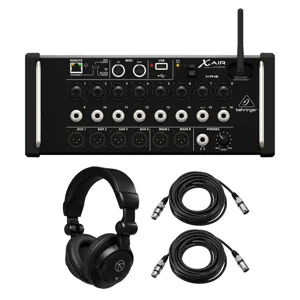 Behringer X Air XR16 Digital Mixer, Bundle with Headphones and 2x