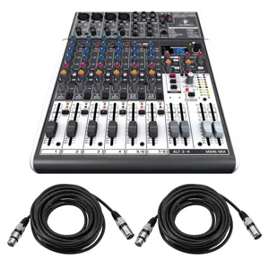 Behringer XENYX X1204USB Premium 12-Input 2/2-Bus Mixer With Cable