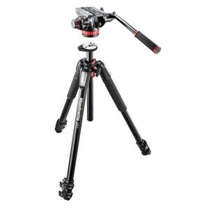 Manfrotto Mt055xpro3 Aluminum 3 Section Tripod With Mvh502ah Fluid Video Head Mvk502055xpro3