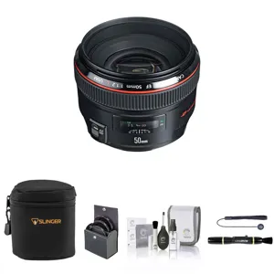 Canon EF 50mm f/1.2L USM Lens with Essentials Kit 1257B002 EK