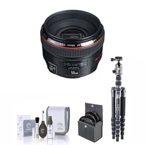 Canon EF 50mm f/1.2L USM Lens w/Vanguard VEO 3 GO 235AB Al Travel