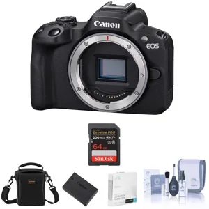 Canon EOS R50 Mirrorless Camera, Black with Essentials Kit 5811C002 EK