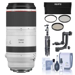 Canon RF 100-500mm f/4.5-7.1 L IS USM Lens with Tripod Kit 4112C002 TK