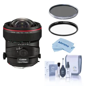 Canon TS-E 17mm f/4L Tilt-Shift Lens, Bundle with Tiffen 77mm UV