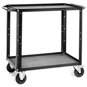 ConeCarts 2-Shelf Small Basic Cart with Gray Moquette CNC1#A0A00W01R2A00