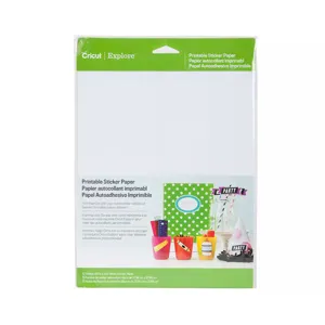 Cricut Printable Sticker Paper, 8.5x11", White, 12-Sheets 2011744