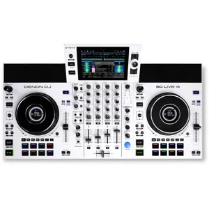 Denon SC LIVE 4 4-Deck Standalone DJ System with Wi-Fi, White