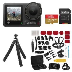 DJI Osmo Action 4 Camera Standard Combo, Bundle with Extreme Sport