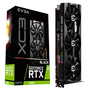 EVGA GeForce RTX 3090 XC3 24GB GDDR6X Black Gaming Graphics Card, iCX3  Cooling, ARGB LED