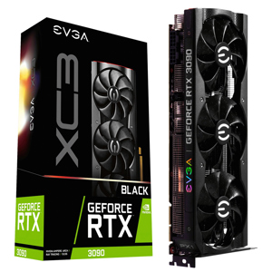 EVGA GeForce RTX 3090 XC3 24GB GDDR6X Black Gaming Graphics Card, iCX3 Cooling, ARGB LED EVGA GeForce RTX 3090 XC3 24GB GDDR6X Black Gaming Graphics Card, iCX3 Cooling, ARGB LED