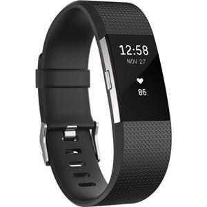 Fitbit Charge 2 HR Heart Rate Activity Fitness Tracker Small Black FB407SBKS 