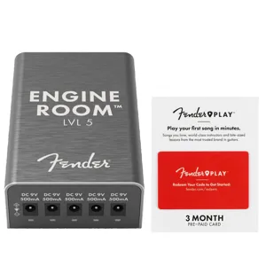 Fender Engine Room LVL5 120V Power Supply, Gray with Play 3 Month