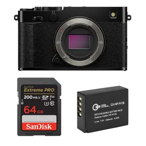Fuji X-E5 Mirrorless Camera, Black with Memory Card and Battery