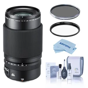 Fujifilm GF 120mm f/4 R LM OIS WR Macro Lens, with Tiffen 72mm UV