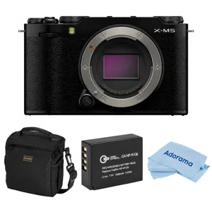 Fujifilm X-M5 Mirrorless Camera, Black, Bundle with Included Value