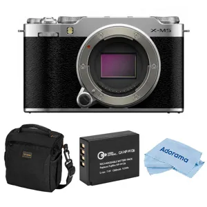 Fujifilm X-M5 Mirrorless Camera, Silver, Bundle with Included