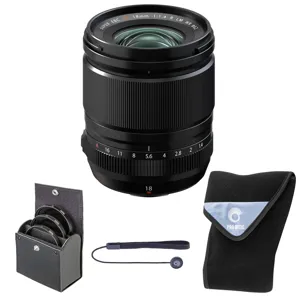 Fujifilm XF 18mm f/1.4 R LM WR Prime Lens, w/62mm Filter Kit
