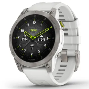 Garmin Epix Gen 2 Sapphire 47mm GPS Smartwatch, White Titanium 010