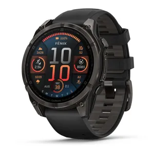 Garmin fenix 8 Sapphire 47mm GPS Smartwatch, Carbon Gray DLC TT