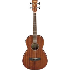 Ibanez PNB14E Parlor Acoustic-Electric Bass Guitar Natural, Laurel Fretboard, Open Pore Natural