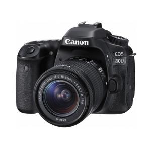 Canon EOS 80D 24.2MP Full HD 1080p Digital SLR Camera with 18-55mm Lens (Black) - Refurbished + EF-S 55-250mm Lens