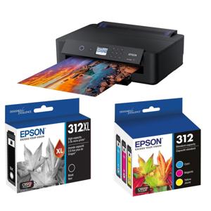 Epson HD XP-15000 Wireless Wide-Format Inkjet Printer W/Black And 3 Pack C/Y/M C11CG43201 A