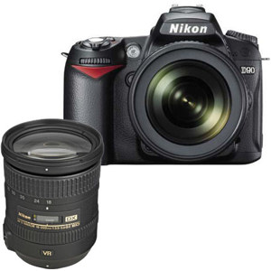 Nikon D90 DSLR Kit, 18-105 DX VR, 18-200 DX VR II, USA 25448 KL