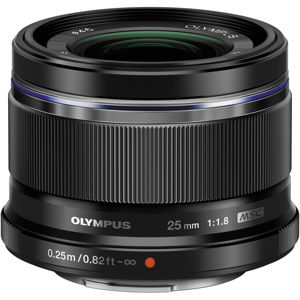 Olympus M.Zuiko Digital 25mm f/1.8 Lens for Micro Four Thirds, Black