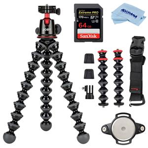 JOBY Free Kit With GorillaPod 5K Kit w/Rig for DSLR Camera + 64GB Flash Drive + Cleaning Cloth