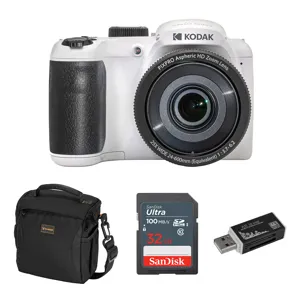 Kodak PIXPRO Astro Zoom AZ255 16MP Full HD Camera, White with