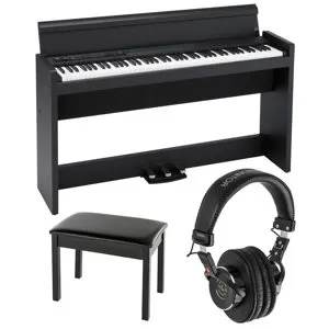 Korg LP-380 88-Keys Grand Digital Piano, Black with Bench
