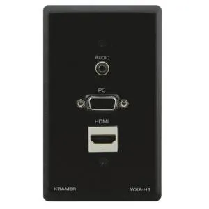 Kramer Electronics WXA-H 15-Pin HD, HDMI, 3.5mm Audio Wall Plate, Black ...