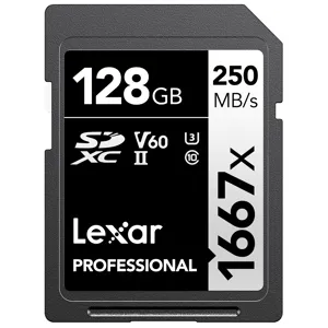 Lexar SILVER Series Professional 1667x 128GB UHS-II SDXC Memory