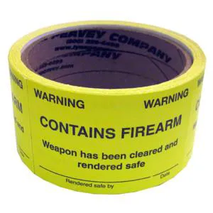 Lynn Peavey Firearms Warning Label, 100 Per Roll 05334
