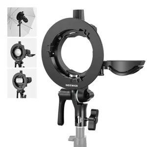 Neewer CRB1 S-Type Flitserhouder – Bowens Mount, Paraplugat – Voor Ronde & Vierkante Flitsers (Godox, Neewer E.a.)