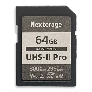 USED Nextorage NX-F2PRO Series SDXC UHS-II V90 Memory Card 64GB